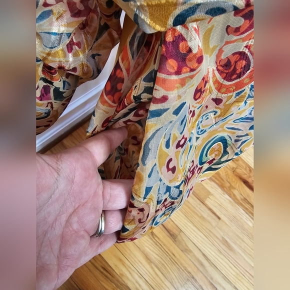 Vintage Victoria's Secret Gold Label Gold Trim Floor Length Robe Size M/L - Picture 8 of 8